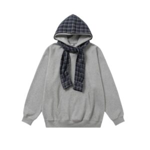 Plaid Patchwork Trendy Hoodie